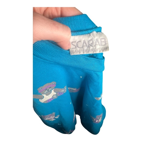 Vintage Exercising Teddy Bear AOP Crewneck 80's - Picture 4 of 5